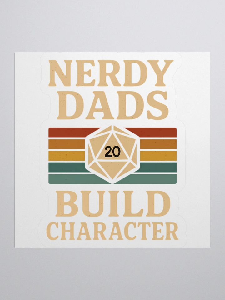 Nerdy Dads Kiss Cut Stickers product image (3)