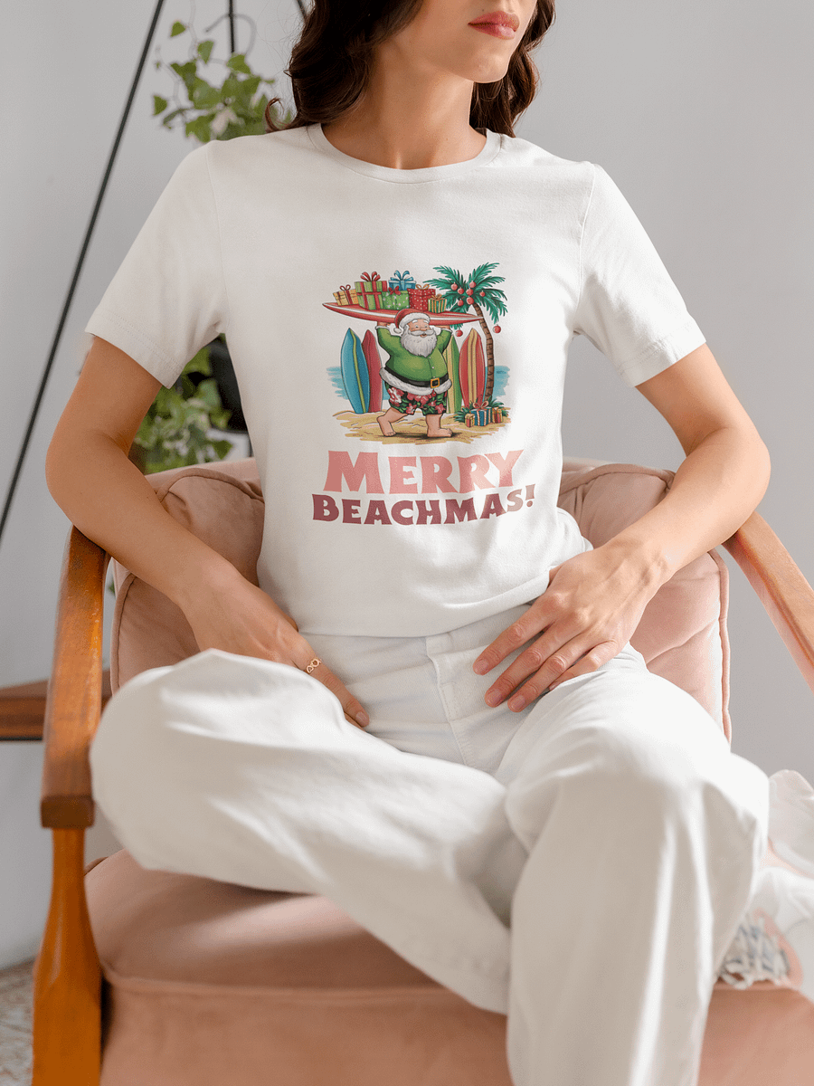 Santa's Surfing Beachmas T-Shirt product image (1)