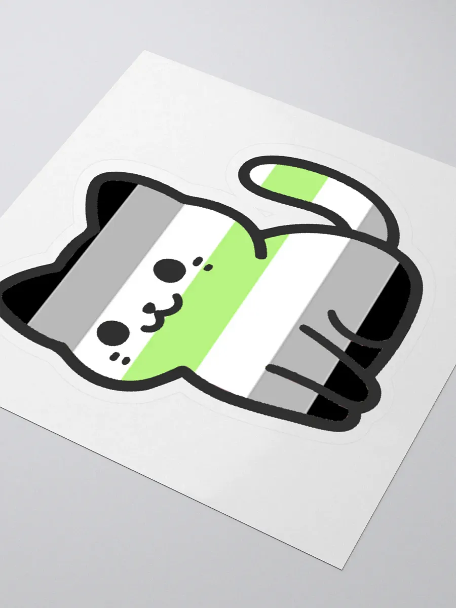 Agender Pride Kitty Sticker product image (3)