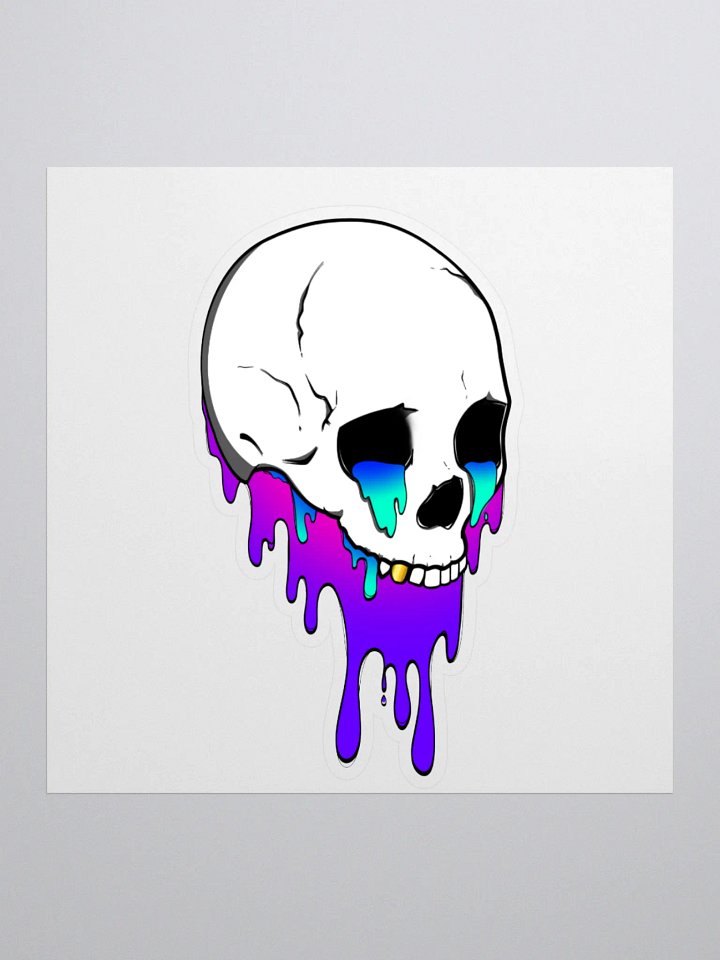 Melting Skull Kiss Cut Stickers product image (4)
