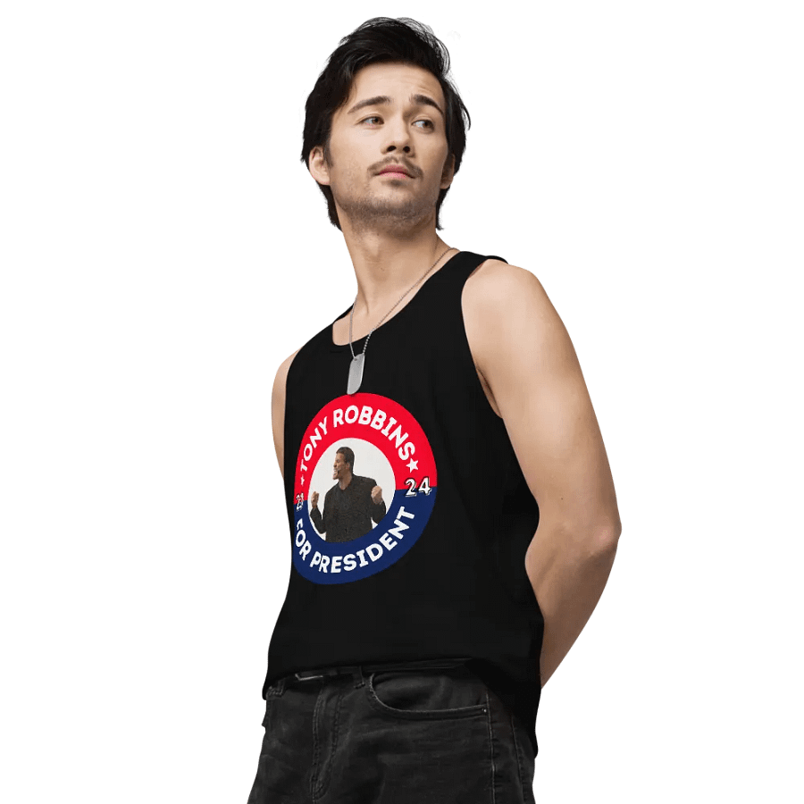 Tony Robbins for President 2024 Campaign Button Tank Top product image (4)