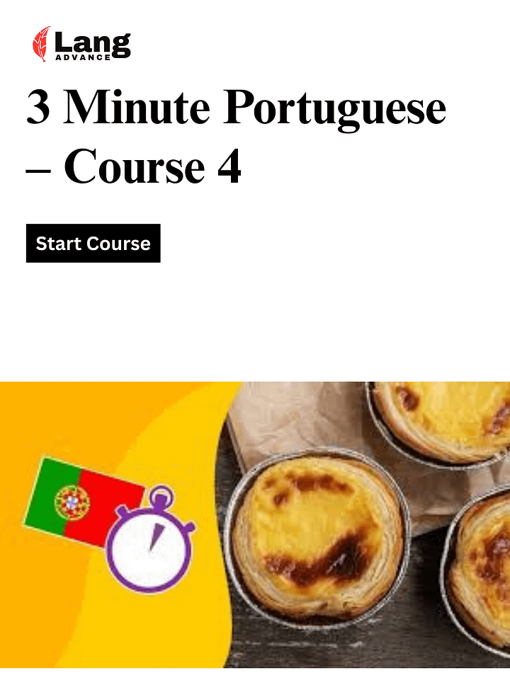 3 Minute Portuguese - Course 4 | Languages for beginners product image (1)