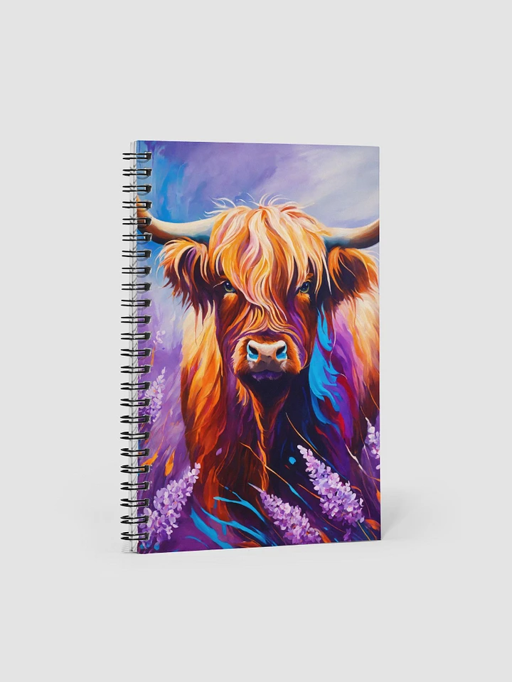 Lavender Field Highland Cow Notebook product image (2)