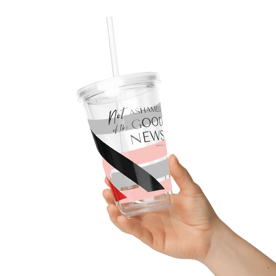 'Not Ashamed of the Good News' Bent Color Lines Tumbler product image (5)