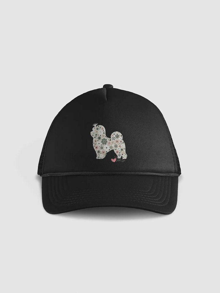 Floral Pup Foam Trucker Hat product image (1)