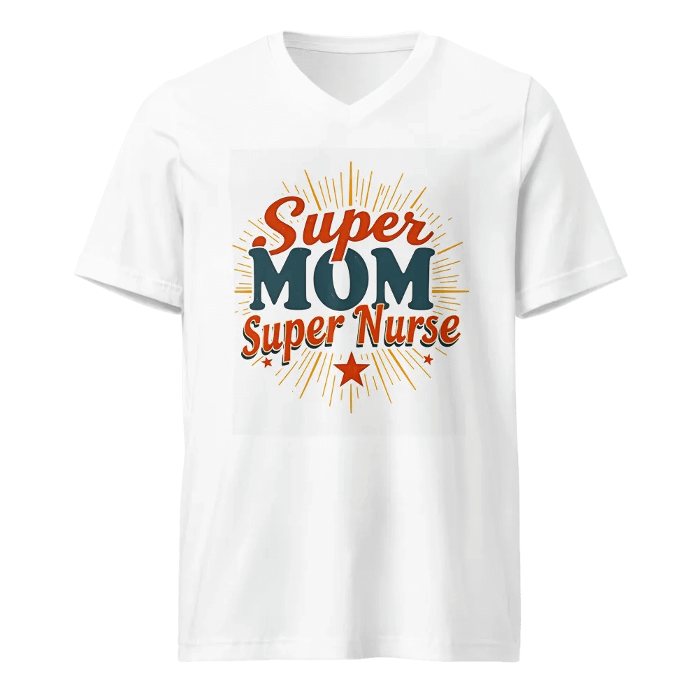 Super MOM, Super Nurse V-Neck Tee product image (1)