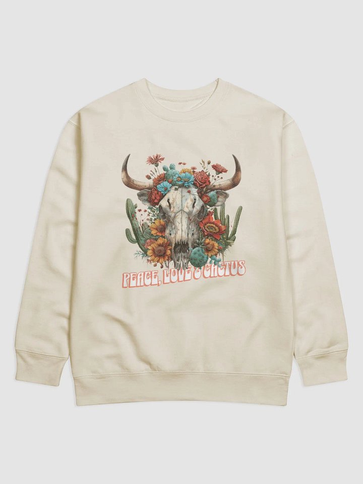 BohoCactus Cow Skull Sweatshirt product image (1)