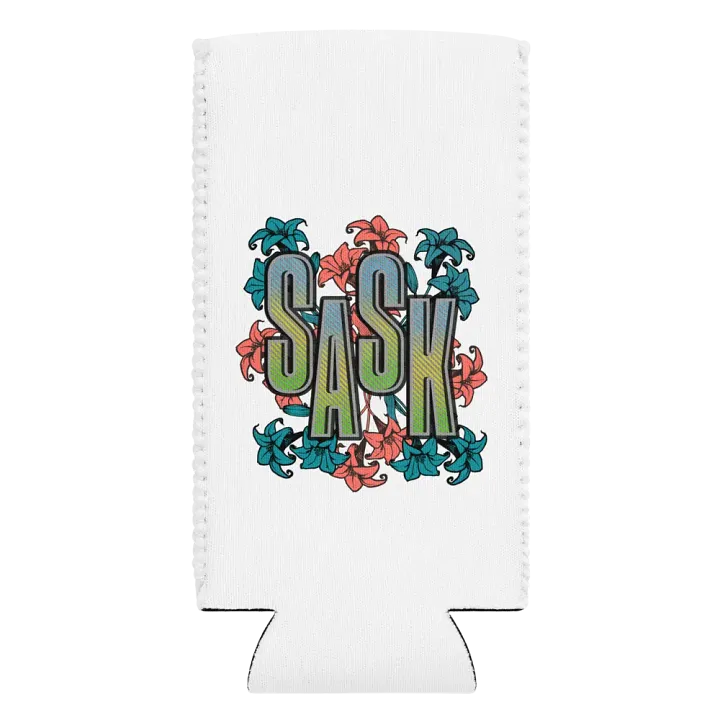 Sask Saskatoon Saskatchewan Floral Can Cooler product image (2)