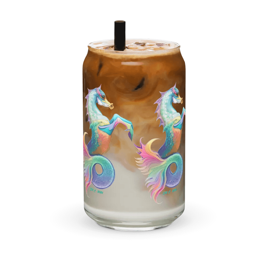 Mythical Seahorse Unicorn Can-Shaped Glass product image (41)