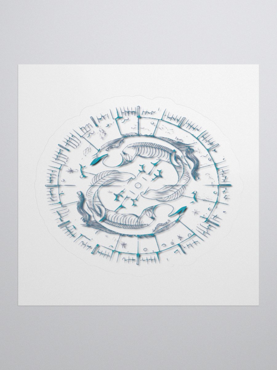 Exclusive Pisces Zodiac Sticker: Celestial Fish Design - Perfect for Cars, Laptops, and More! product image (1)