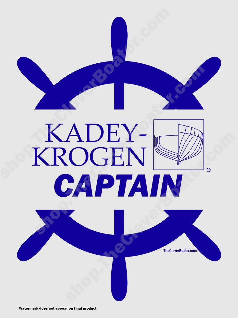 Kadey-Krogen Captain - T-Shirt - Light Shirt w/Blue Logo product image (2)