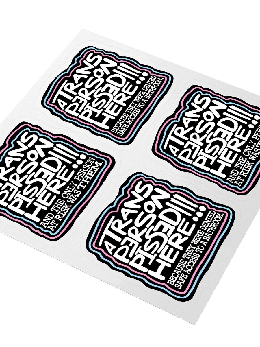 A TRANS PERSON PEED HERE! Sticker Set product image (3)