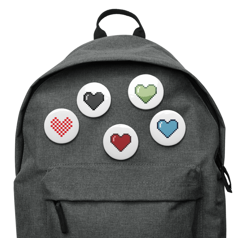 Pixel Heart Pin Button Set product image (6)