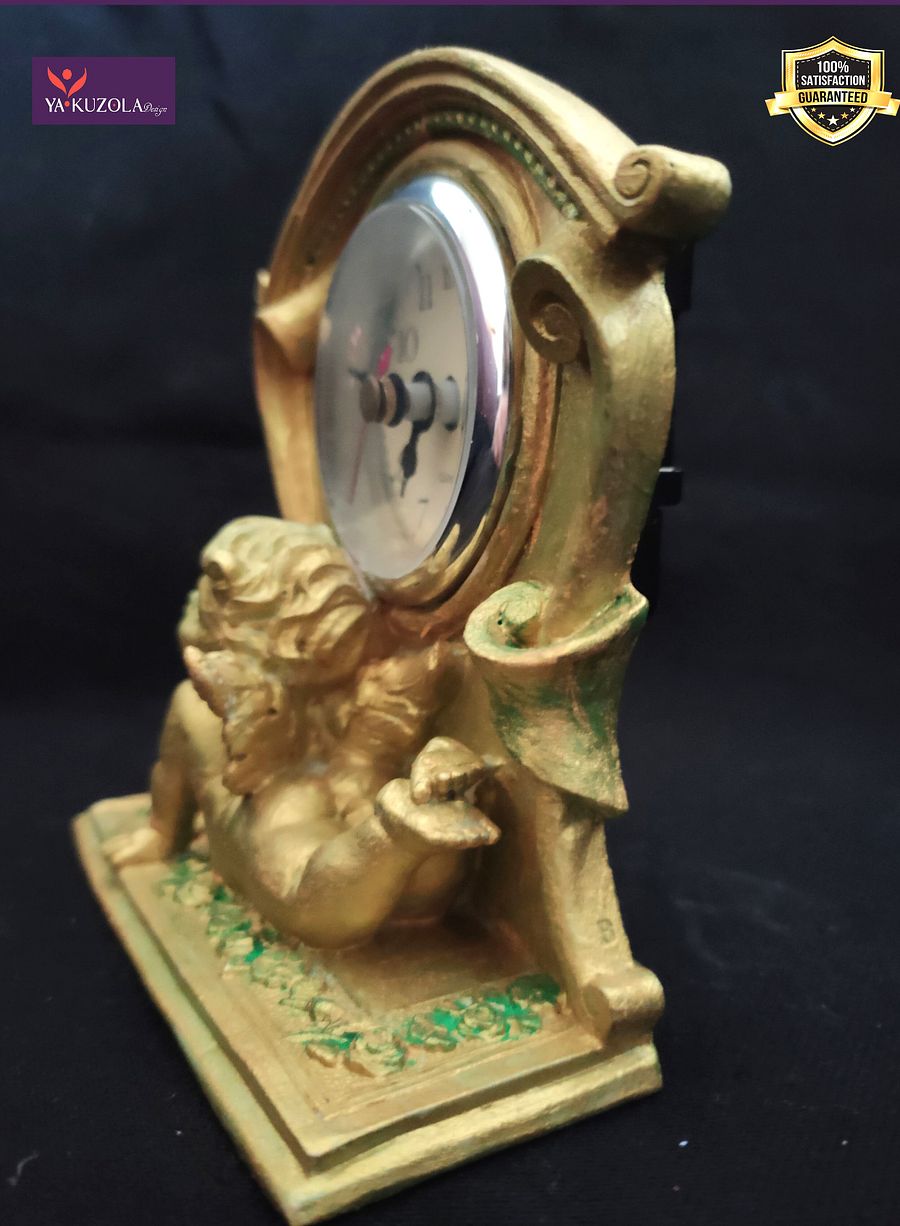 Relógio anjo dourado verde, decoração quarto, presente aniversário product image (8)