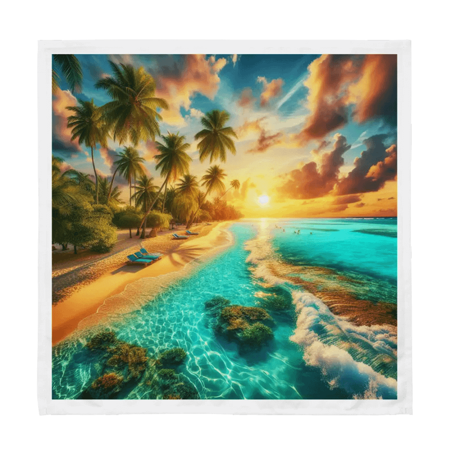 Tropical Sunset Cloth Napkin Set | AI Design product image (2)