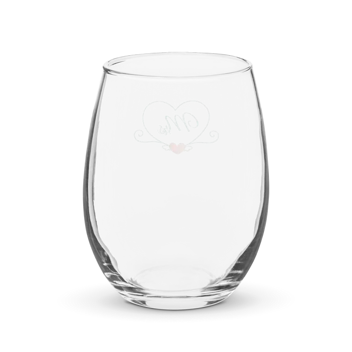 Elegant Mrs. Heart Stemless Wine Glass product image (2)