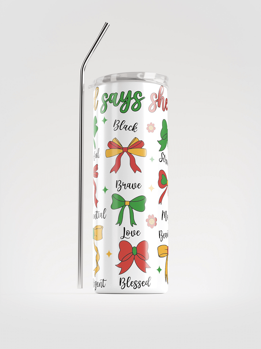 God Says She Is Stainless Steel Tumbler product image (1)
