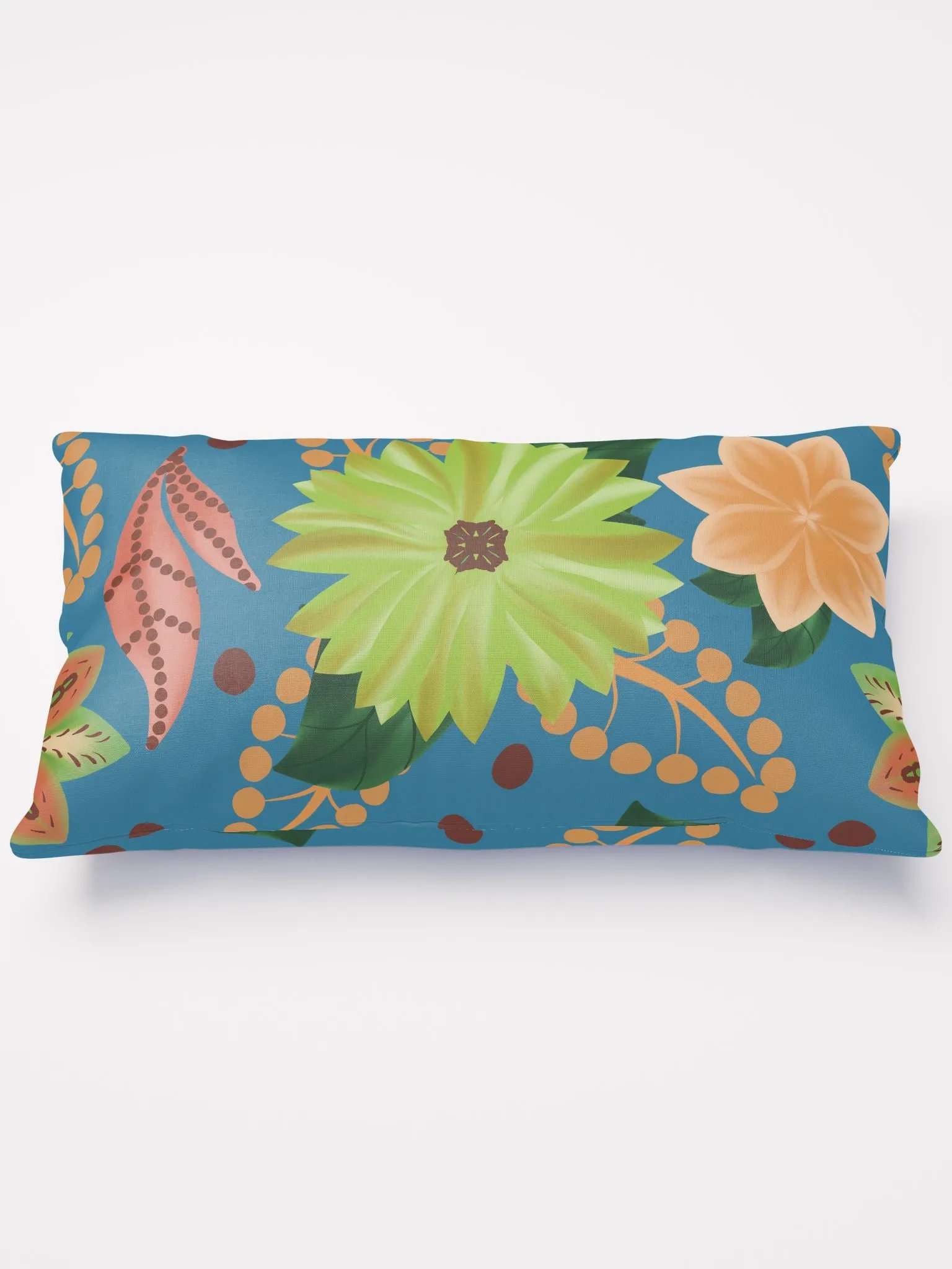 El Yunque Blue Floral Pillow product image (1)