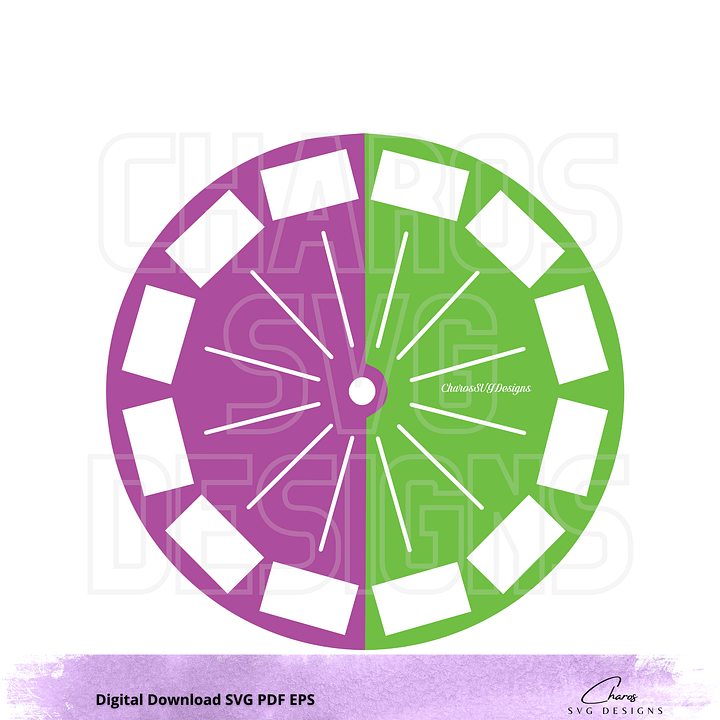 Split Clock Stencil SVG Template product image (2)