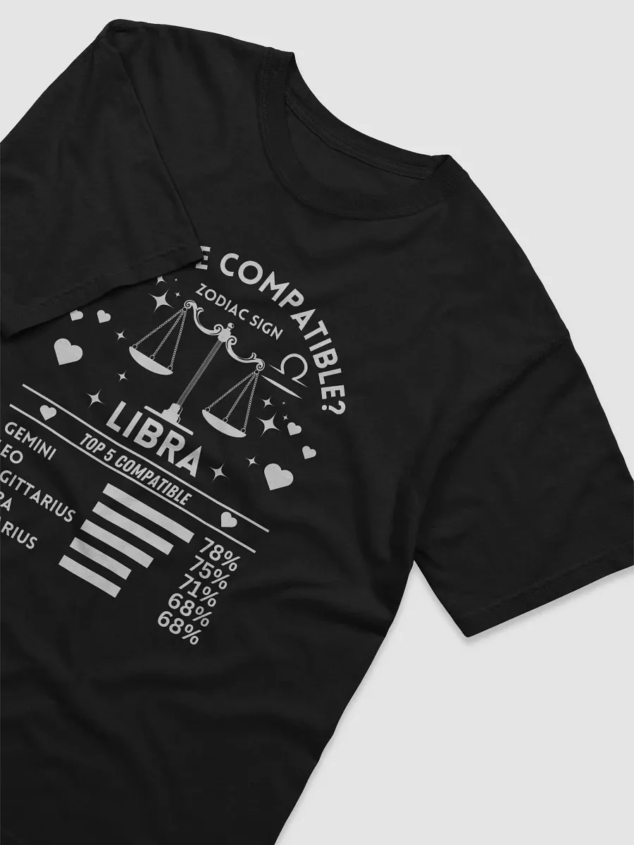 Libra Zodiac Sign Romantic Compatibility T-Shirt - Dark Comfort Colors 1717 product image (5)
