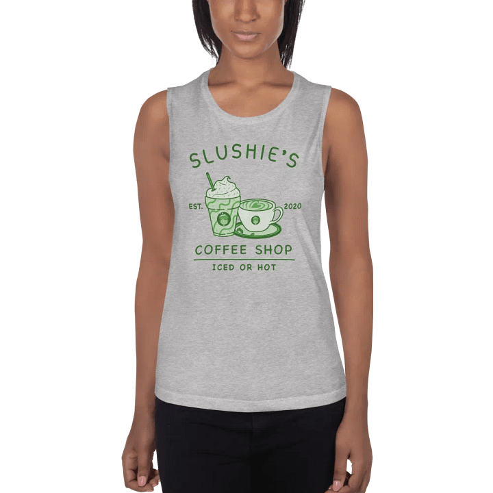 Slushie's Coffee Shop (Green) | Women's Muscle Tank product image (2)