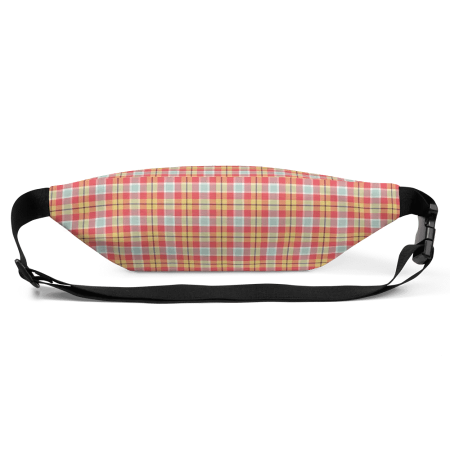 Coral Pink, Yellow, and Mint Plaid Fanny Pack product image (4)