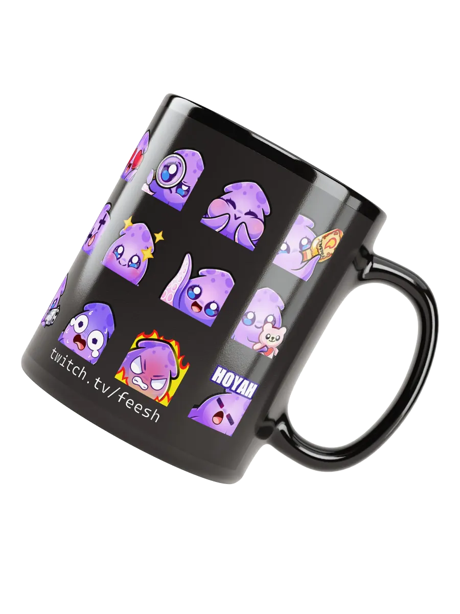 Squid Emote Coffee Mug [black] product image (7)