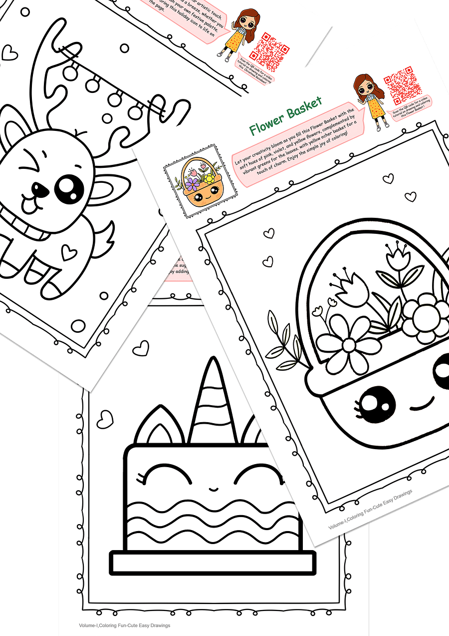 Cute Easy Drawings Coloring Book, Vol. 1 – Paperback product image (2)
