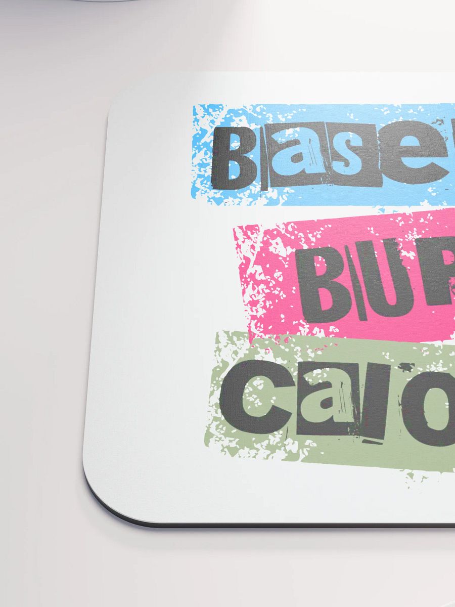 Baseball Burns Calories Grungy Mouse Pad product image (6)