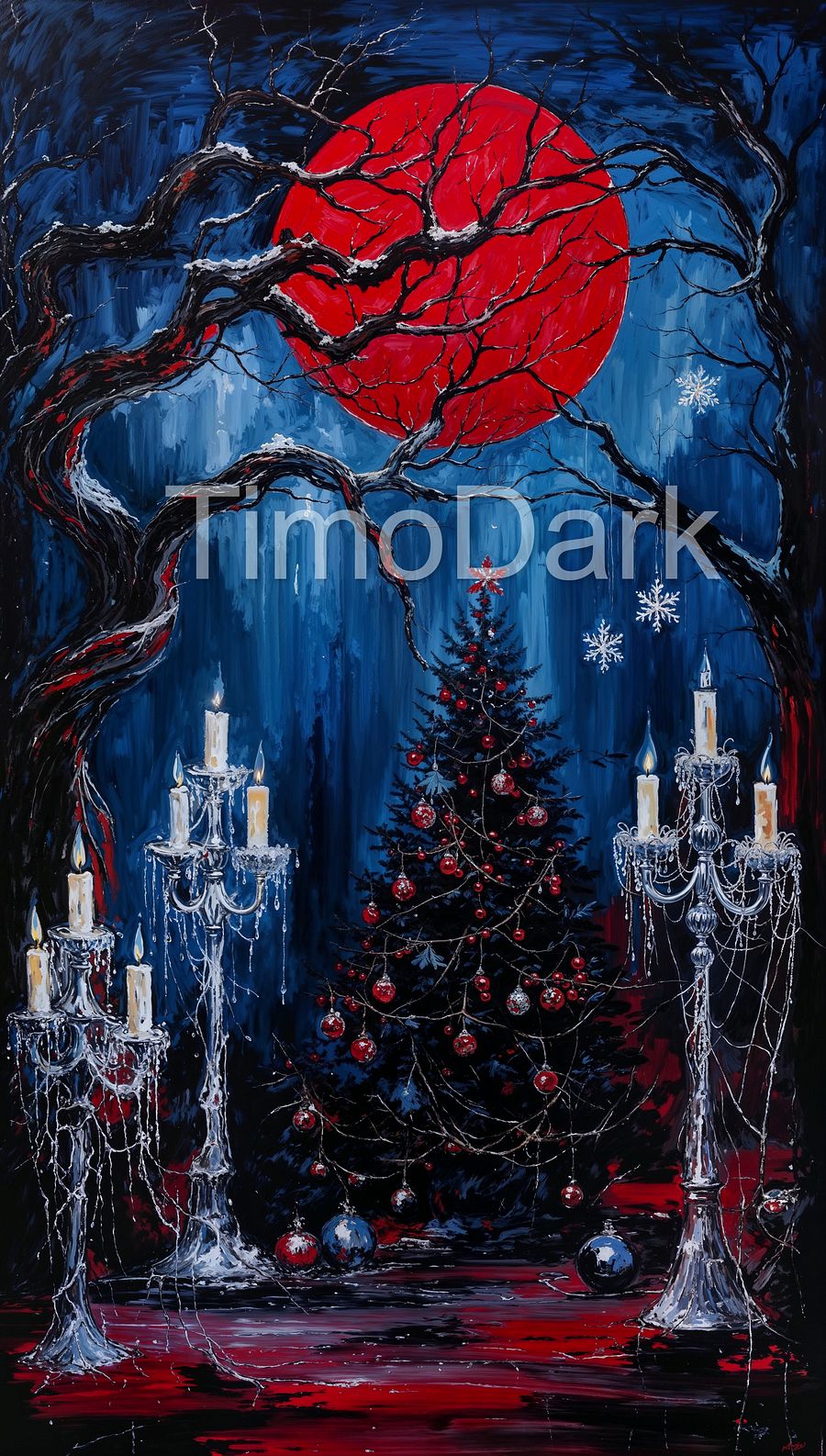 Crimson Solstice Phone Wallpaper product image (1)