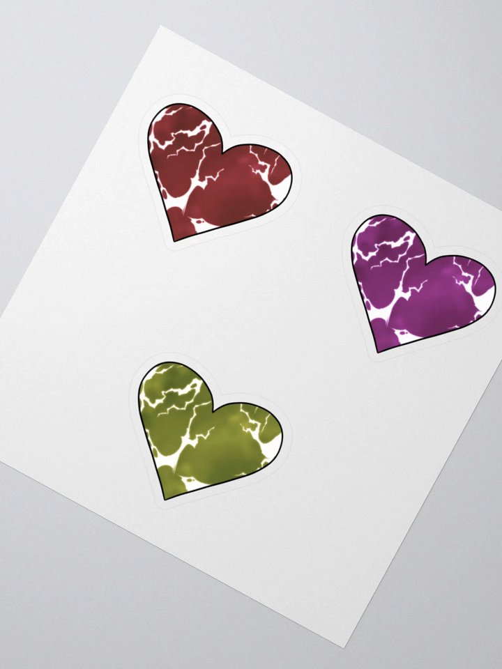 Warm Colored Lightning Hearts Sticker Pack product image (2)