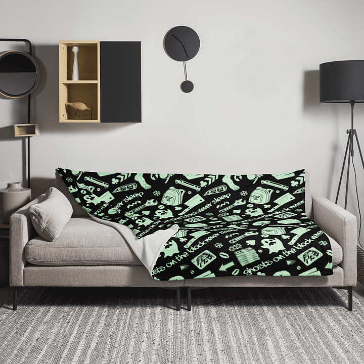 Ghosts On The Block Never Sleep Throw (Creamy April) product image (1)