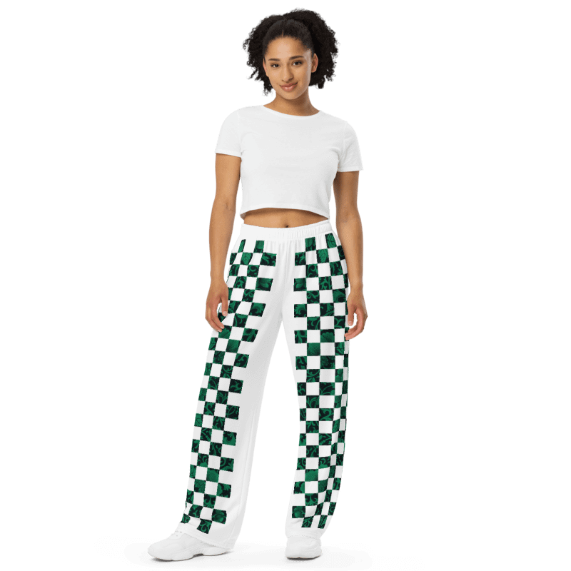 Premium CONTRAST™ Green Checkered Pants Unisex 2XS - 6XL Sizes product image (1)