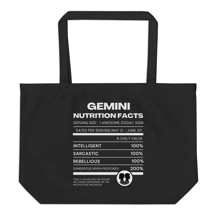 Gemini Nutrition Facts Tote product image (1)