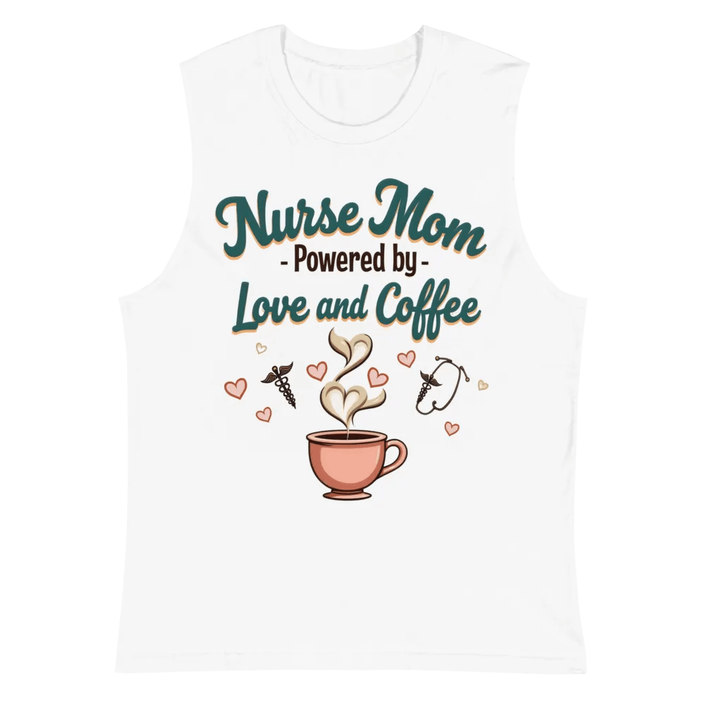 Love and Coffee Nurse Mom Muscle Tank product image (2)