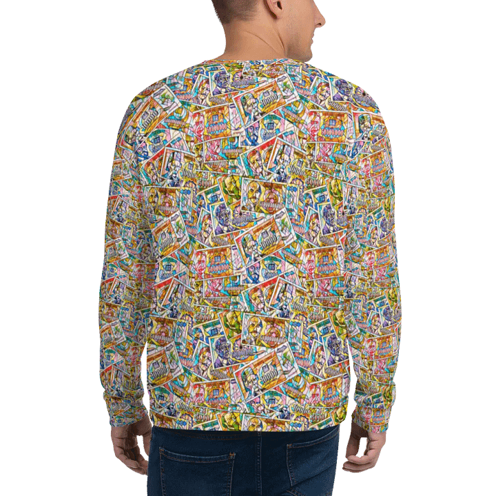 Jugoslovenski inflatorni dinar 1993 (Kolaž/mozaik) All-Over Print Recycled Unisex Sweatshirt product image (1)