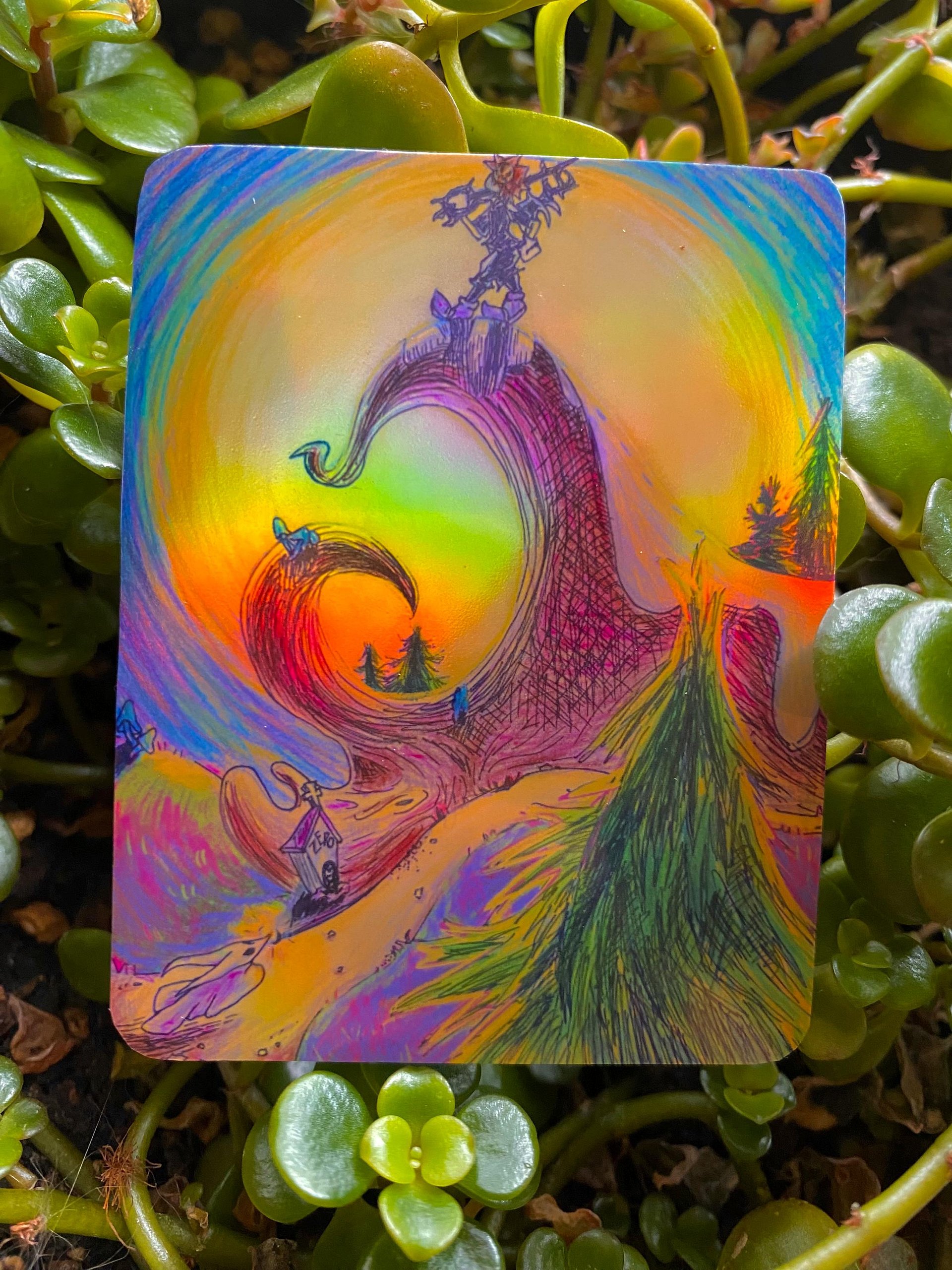 Kingdom Hearts Halloweentown Holographic sticker~!! “The Light on Spiral Hill” product image (2)