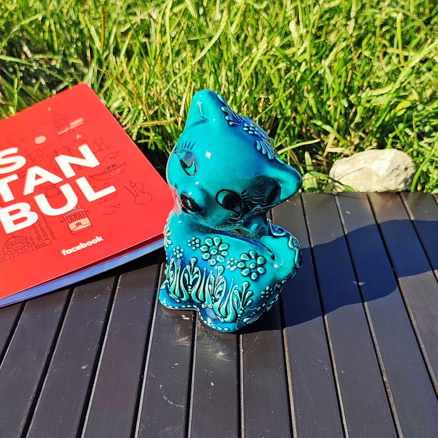 Handmade Ceramic Cat – Unique Turkish Decor for Home and Gifts — handmade pottery, handmade ceramic, handmade gift, Turkish ceramic product image (4)