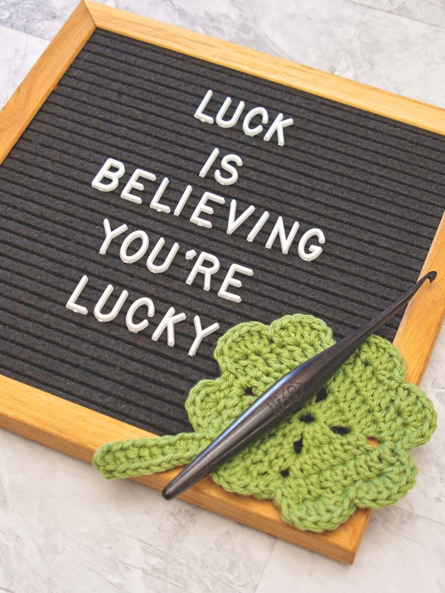 Four Leaf Clover - Shamrock Crochet Coasters product image (3)