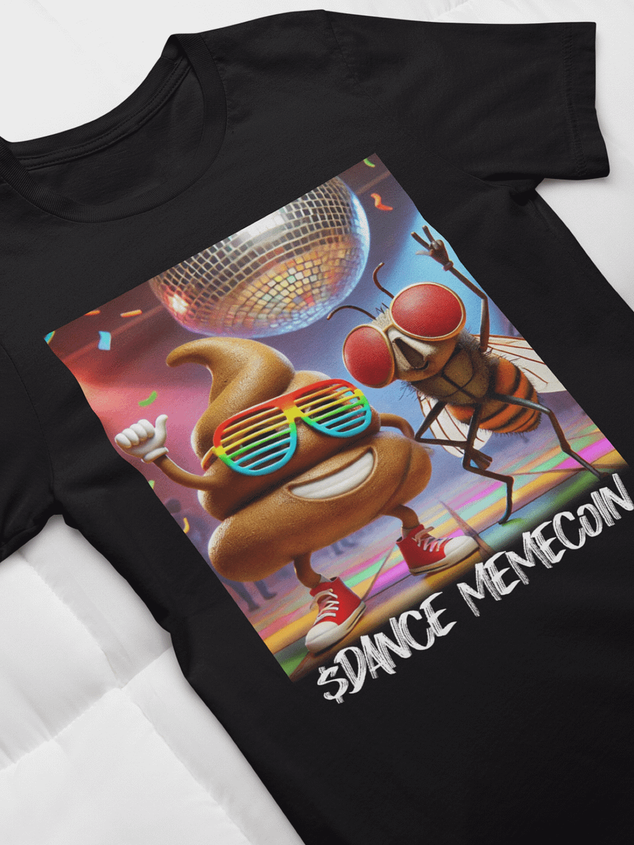 FLY SHIT - DANCE MEMECOIN - PREMIUM TEE - BLACK product image (1)