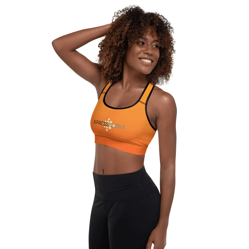 XPRESSACTIVE Orange All-Over Padded Sports Bra product image (6)