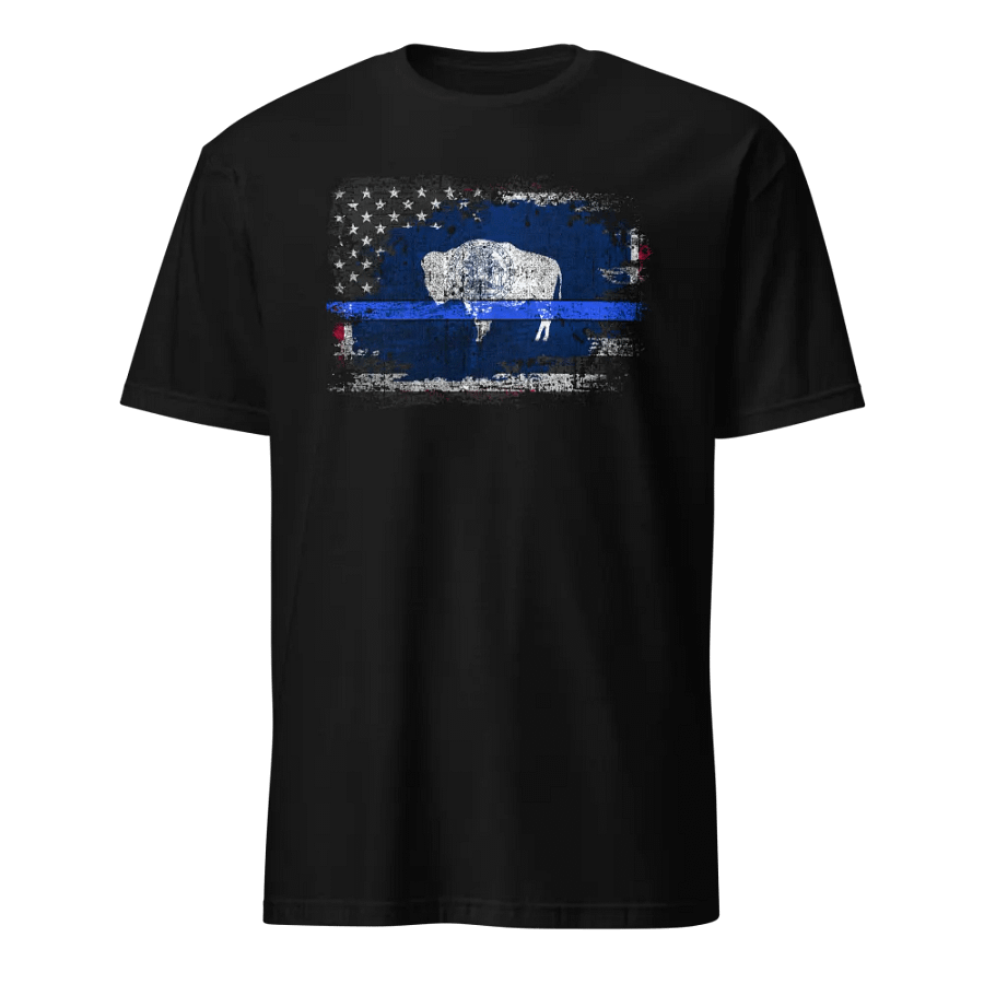 Wyoming Thin Blue Line Flag product image (1)