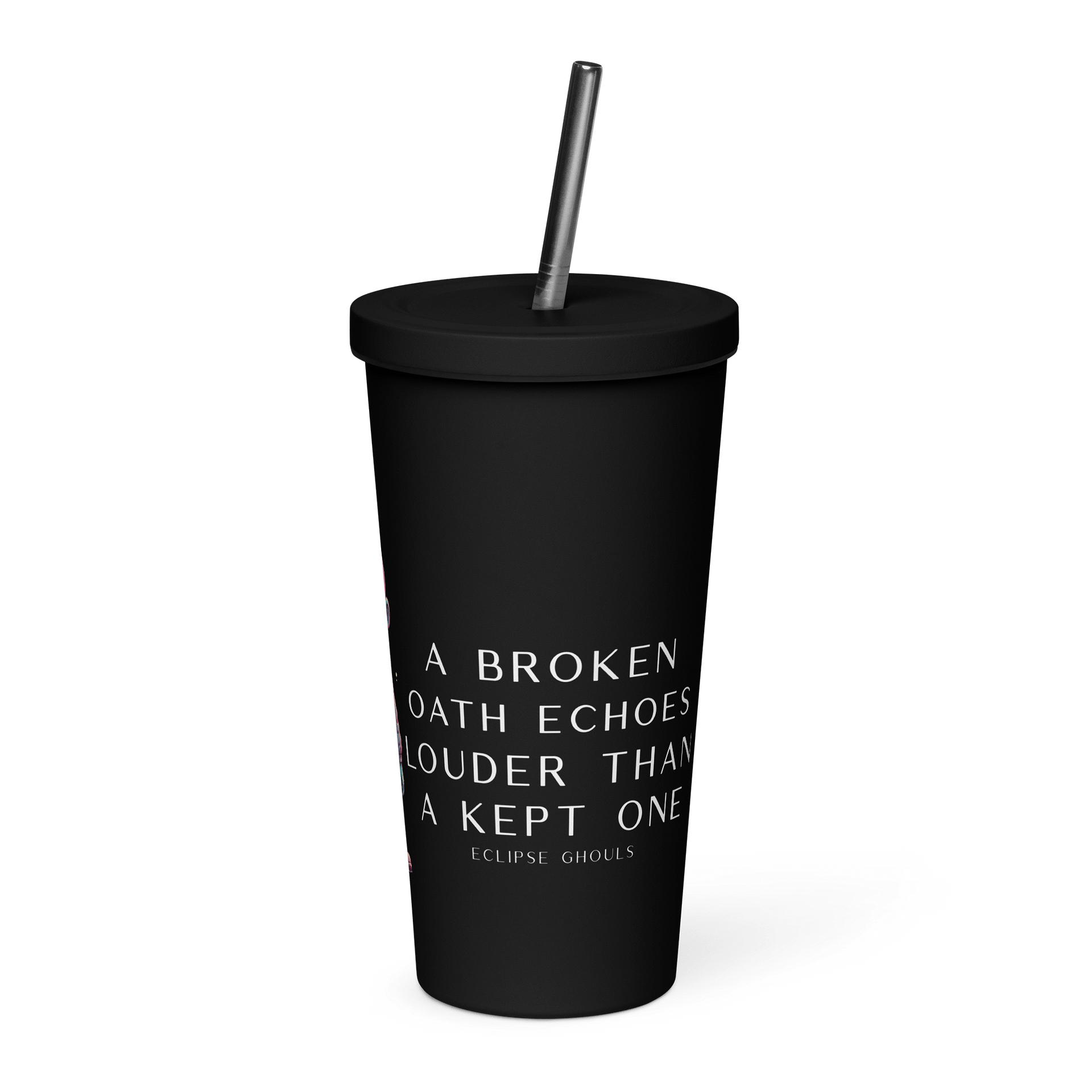 Dresden Mire Insulated Tumbler with a Straw - Dark product image (3)
