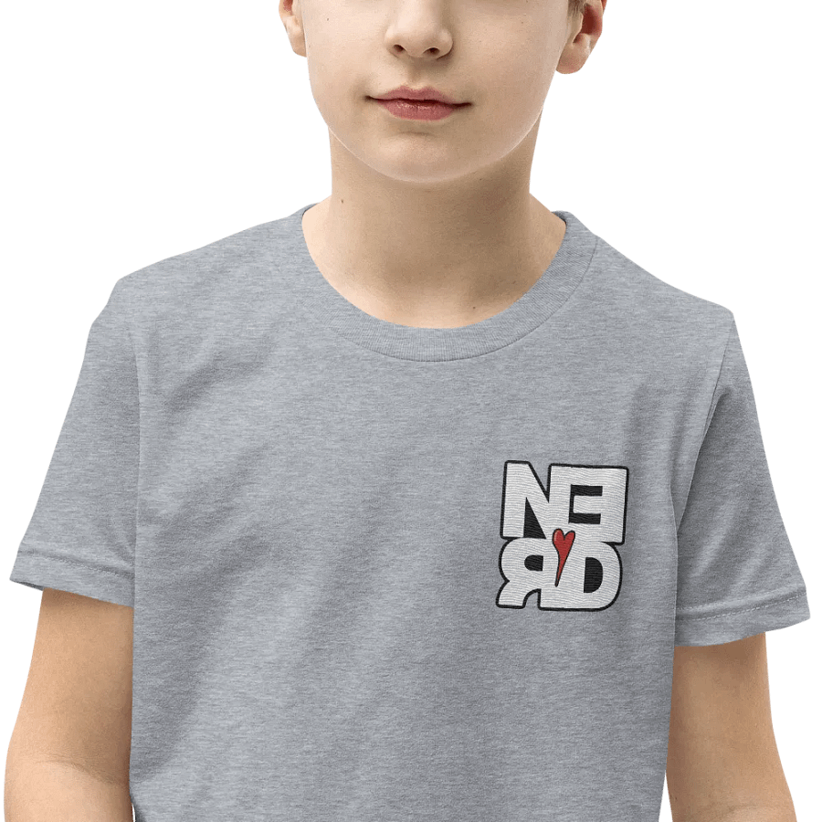 Nerd Heart Embroidered Youth Tee product image (19)