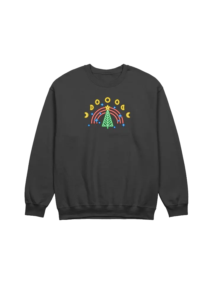 Neon Christmas Tree Moon Phases Sweatshirt 3540 product image (1)