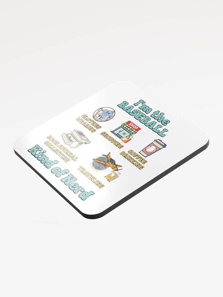 Im The Baseball Kind Of Nerd Illustrated Cork Coaster product image (1)