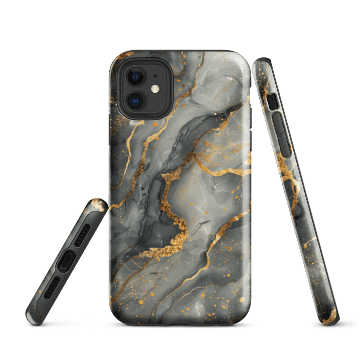 Grey Marble Tough iPhone Case product image (1)