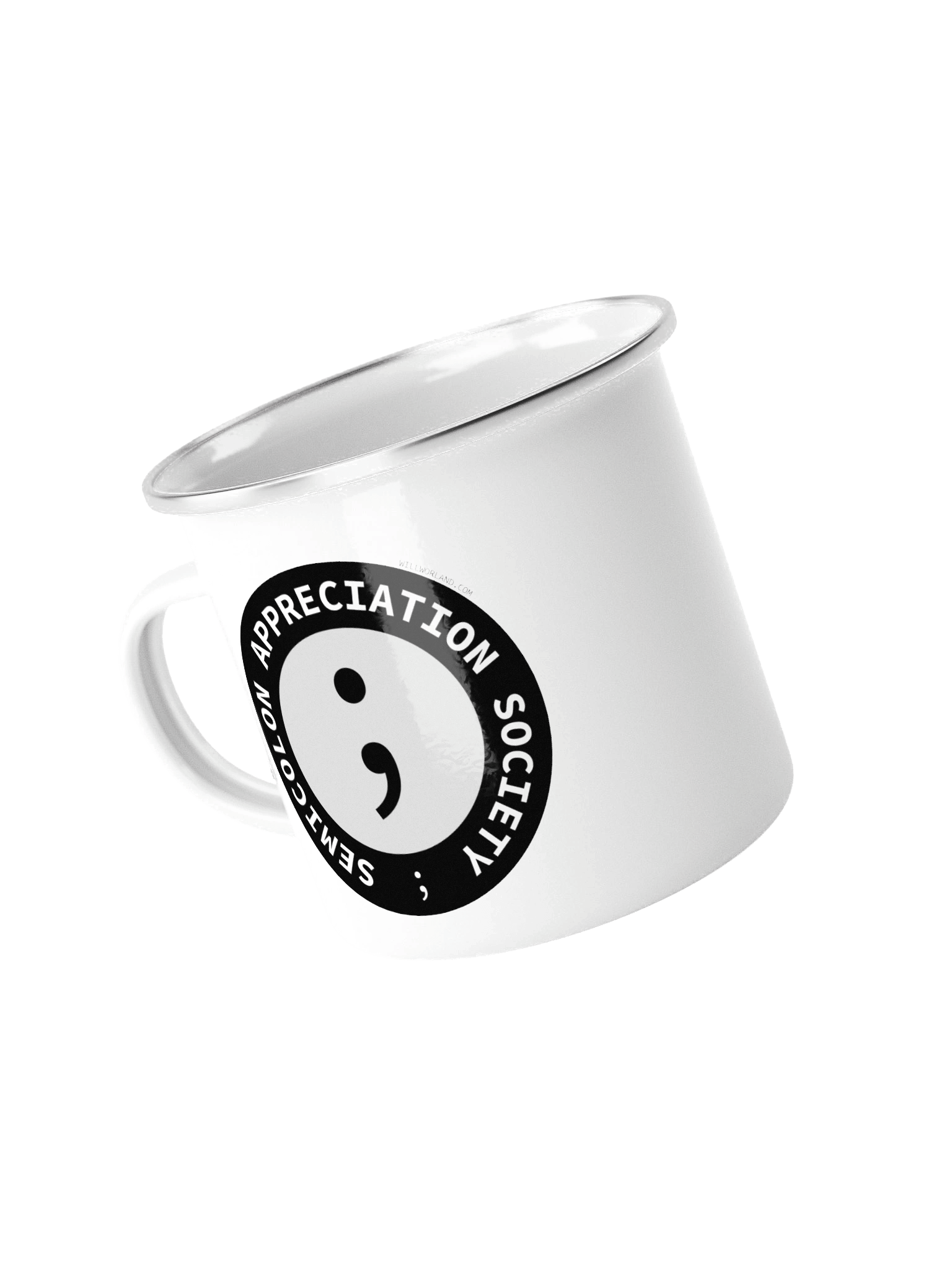 Semicolon Appreciation Society (Enamel Camp Mug) product image (4)