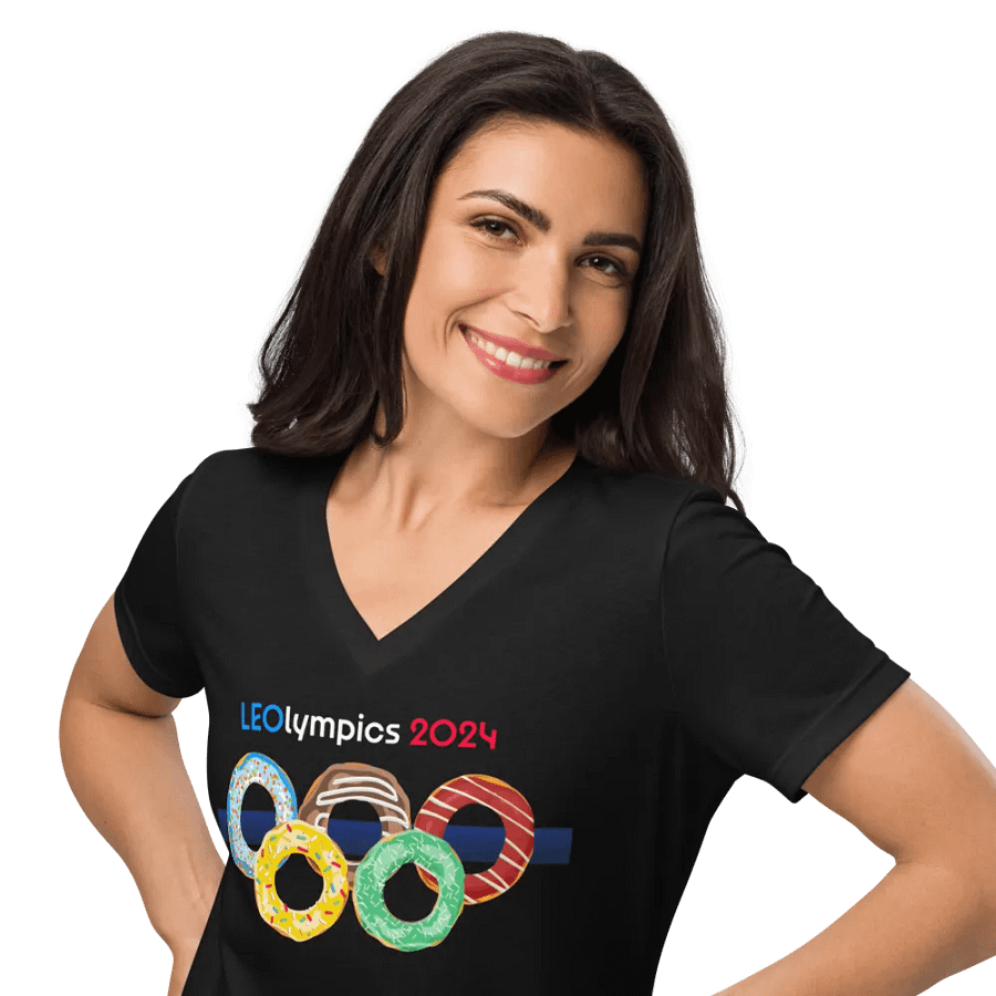 LEOLympics Donut Women's V-Neck Tee product image (10)