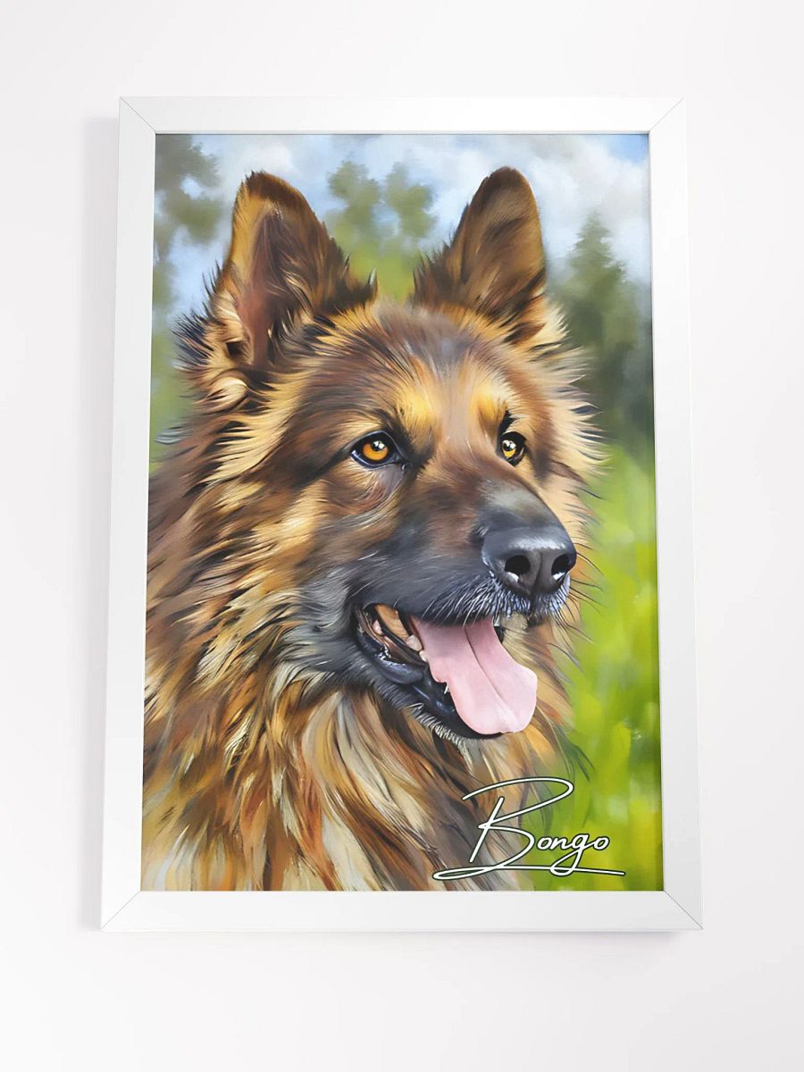 YOUR BEST FRIEND! / FRAMED HIGH-QUALITY MATTE POSTER / PERSONALIZED NAME / DIGITAL ART / 12" X 18" product image (3)